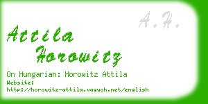 attila horowitz business card